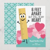 6 voet van elkaar, maar toch in mijn hart - Valent Feestdagenkaart (Voorkant / Achterkant)