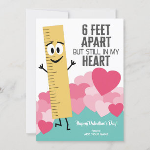 6 voet van elkaar, maar toch in mijn hart - Valent Feestdagenkaart