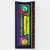 6 voet verjaardagsbanner Fijn Fijn Spandoek (Verticaal)