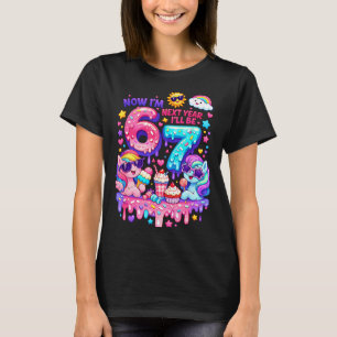 6 volgend jaar word ik 7 kleurrijke pony 67 meme v t-shirt