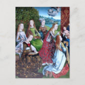 6 Vrouw Heiligen in een Tuin (Linker helft: M 070) Briefkaart (Voorkant)