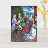 6 Vrouw Heiligen in een Tuin (Linker helft: M 070) Kaart (Gele Bloem)