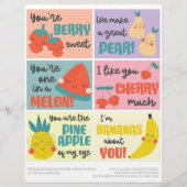 6 Vruchten Kinderen van de klaslokalen Kaarten van Briefhoofd (Voorkant)