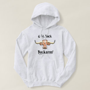 6 Vt. Terug Buckaroo. Longhorn Steer Hoodie