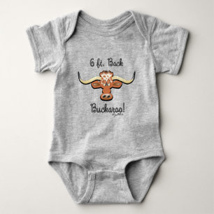 6 Vt. Terug Buckaroo, Longhorn Steer Romper