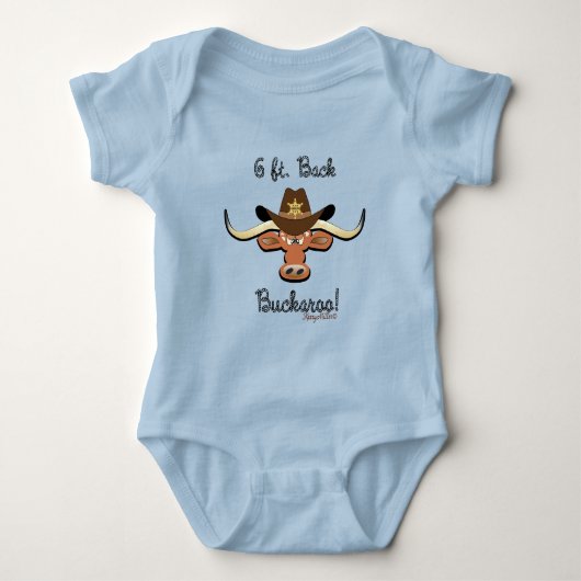 6 Vt. Terug Buckaroo, Longhorn Steer Romper (Voorkant)