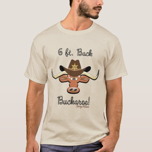 6 Vt. Terug Buckaroo, Longhorn Steer T-shirt (Voorkant)