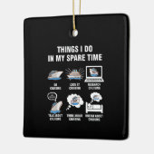 6 Wat ik doe in mijn reservetijd kruiende lagen Keramisch Ornament (Links)