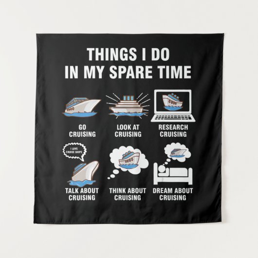 6 Wat ik doe in mijn reservetijd kruipen Wandkleed (Voorkant)