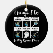 6 Wat ik doe in mijn reservetijd voor vissers Mann Keramisch Ornament (Achterkant)