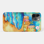 *~* 6 Waterverf Zee Strand Paraplu Zand Case-Mate iPhone Case (Achterkant (horizontaal))