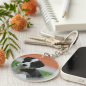 6 weken oude grenscollie sleutelhanger (Voorkant Rechts)