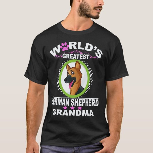 6 Werelds Beste Duitse Herders-Oma Duitse T-shirt (Voorkant)