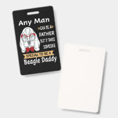 6 Willekeurig Man Beagle Daddy Badge (Voor- en achterkant)