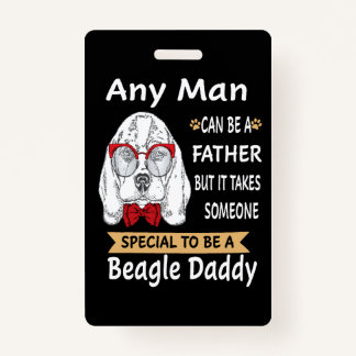6 Willekeurig Man Beagle Daddy Badge