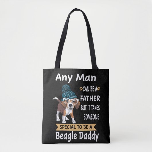 6 Willekeurig Man Beagle Daddy Tote Bag (Voorkant)