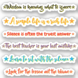 6 Wise Quotes | Motivational & Inspirational Sticker