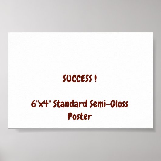 6"x4" Standaard Halfglans Poster (Voorkant)