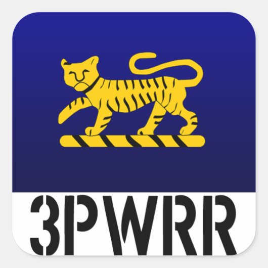 6 x 3PWRR Tiger Stickers (Voorkant)