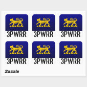 6 x 3PWRR Tiger Stickers (Vel)
