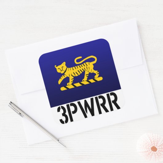 6 x 3PWRR Tiger Stickers (Envelop)