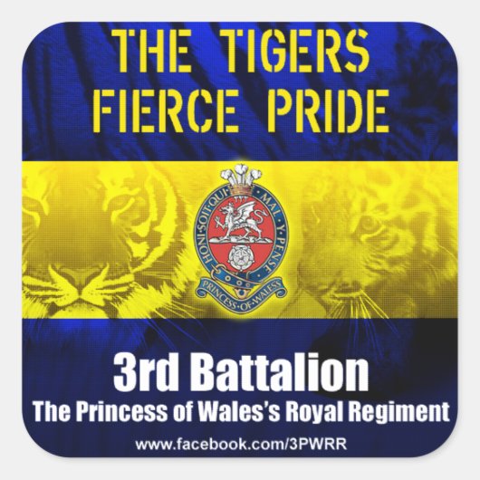 6 x 3PWRR vierkante Stickers (Voorkant)