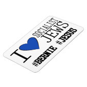 6 x 4 automagneet Ik hou van socialistische joden Magneet (Linkerzijde)