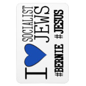 6 x 4 automagneet Ik hou van socialistische joden Magneet (Verticaal)