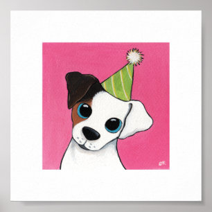 6 x 6 inch   Kunst voor knappe honden   Puppy van  Poster