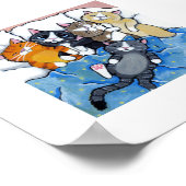 6 x 6 inch | Kunst voor witte katjes | Slaapskitte Poster (Hoek)