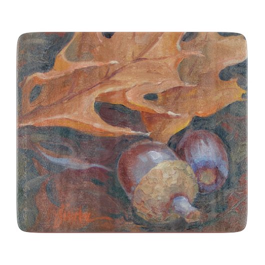 6 x 7-inch glazen snijplankbladeren en -zuren. snijplank (Voorkant)