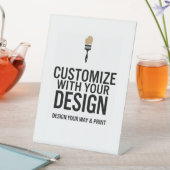 6 x 8-inch leeg eventweergaveteken reclamebord met voetstuk (Insitu)