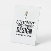 6 x 8-inch leeg eventweergaveteken reclamebord met voetstuk (Voorkant)