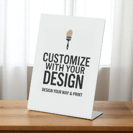  6 x 8-inch leeg eventweergaveteken reclamebord met voetstuk