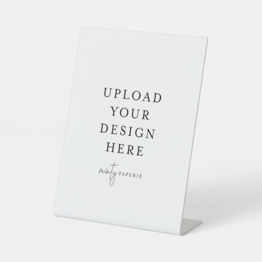 6 x 8-inch plastic voetstuk voor voetstuk reclamebord met voetstuk (Voorkant)