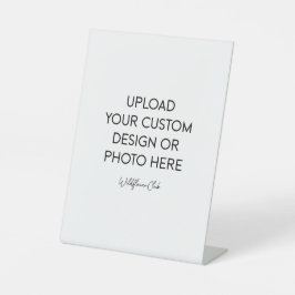 6" x 8" Plastic Pedestal Stand Sign Reclamebord Met Voetstuk