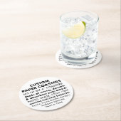 6 x Aangepaste gepersonaliseerde 4" RONDE PAPIEREN Ronde Kartonnen Onderzetter (Insitu)