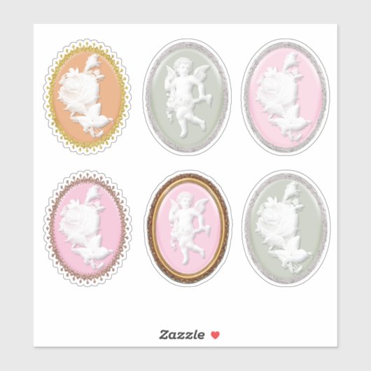 6 x prachtige scrapbooking op tapijtmakerij sticker (Vel)