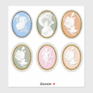 6 x prachtige scrapbooking op tapijtmakerij sticker