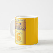 6 Year Sober Anniversary | Golden Ray 12 Step Koffiemok (Voorkant links)