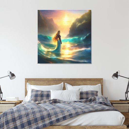 #6  Zeemeerminnenleven Canvas Afdruk (Insitu (Slaapkamer))