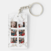 6 Zes Foto Collage Aunty Moderne Elegant Family Sleutelhanger (achterkant)