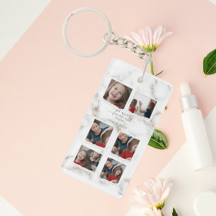 6 Zes Foto Collage Aunty Moderne Elegant Family Sleutelhanger