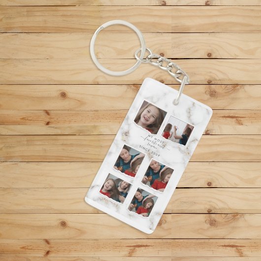 6 Zes Foto Collage Aunty Moderne Elegant Family Sleutelhanger