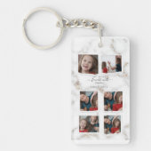 6 Zes Foto Collage Aunty Moderne Elegant Family Sleutelhanger (Voorkant)