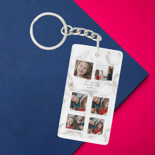 6 Zes Foto Collage Tante Modern Elegante Familie Sleutelhanger