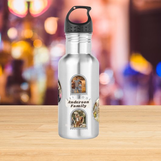 6 Zes foto's Moderne Elegant Collage Family Love Waterfles