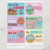 6 Zoete Treats Voor Kinderen Valentijnsdag Kaarten Briefhoofd (Voorkant)