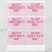 6 Zoete Treats Voor Kinderen Valentijnsdag Kaarten Briefhoofd (Achterkant)