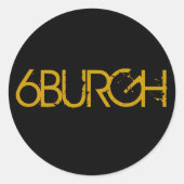6BURGH RONDE STICKER (Voorkant)